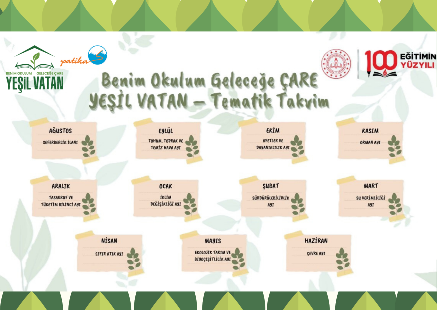 Yeşil Vatan Tematik Takvim